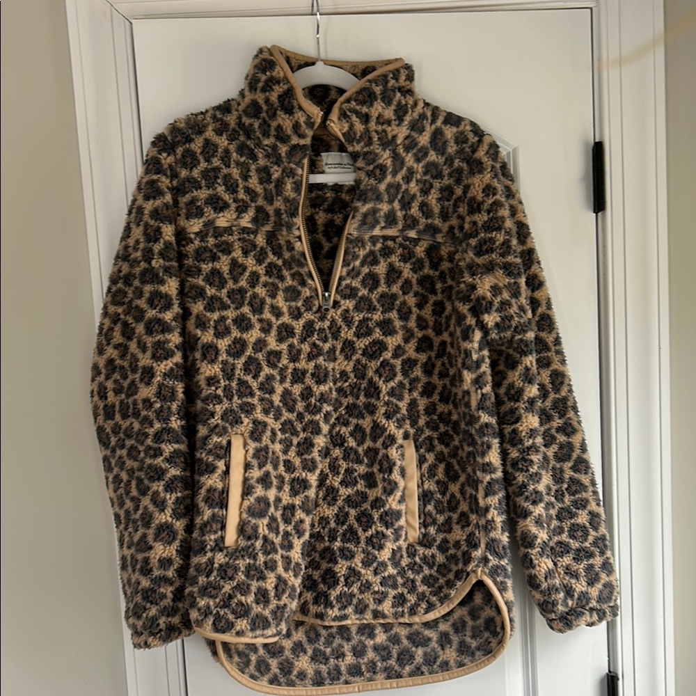 Abercrombie & Fitch Animal Print Teddy Jacket